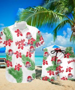 Wendy’s Hibiscus Flower Pattern Hawaiian Shirt And Short For Men And Women hawaiian shirt