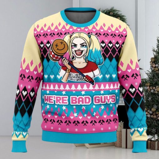 Were Bad Guys Harley Quinn DC Comics Ugly Christmas Sweater