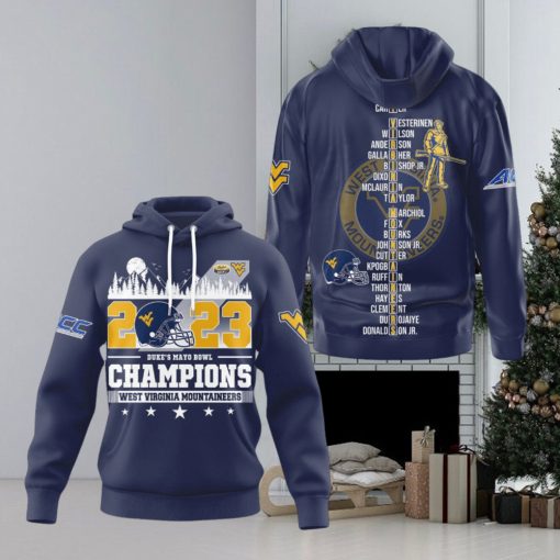 West Virginia Mountaineers 2023 Duke’s Mayo Bowl Champions Hoodie T Shirt