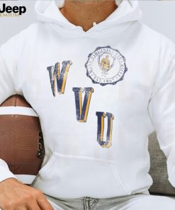 West Virginia Mountaineers Pressbox Shoreline Sundown Pullover Sweatshirt White