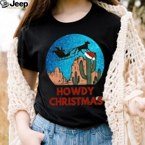 Western Cowboy Santa Howdy Christmas Matching Family T Shirt