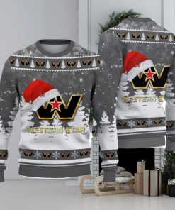 Western Star Logo Wearing Santa Hat Christmas Gift Ugly Christmas Sweater Christmas Gift Ideas