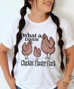 What A Damn Cluckin Fluster Fluck Christmas Lights Shirt