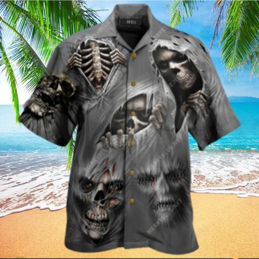 What Scares You Excites Me Skull Aloha Hawaiian Shirt