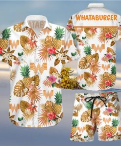 Whataburger Tropical Flower Aloha Hawaiian Shirt