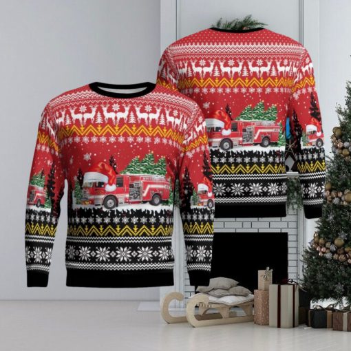 Wheeling, Illinois, Wheeling Fire Department AOP 3D Ugly Christmas Sweater