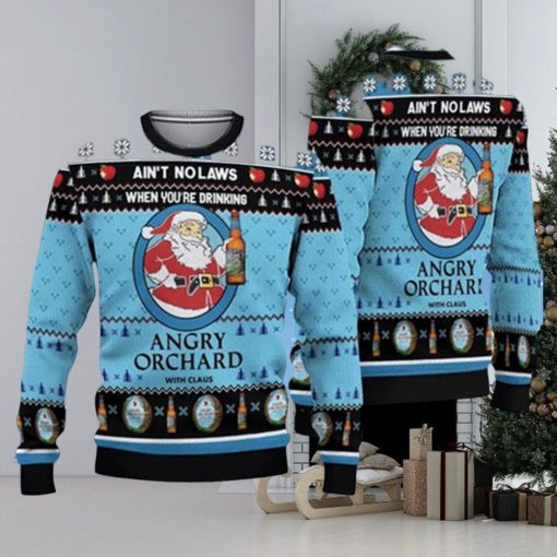 When Youre Drinking Angry Orchard With Santa Claus Ugly Sweater 3D