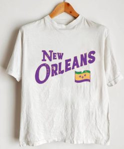 Where I'm From Adult New Orleans Script Flag T Shirt