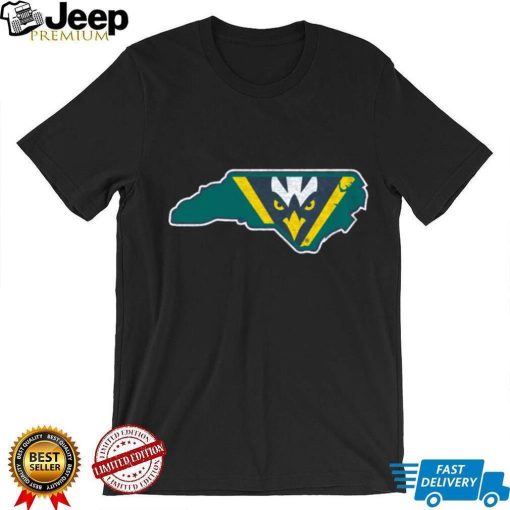 Where I'm From Adult UNC Wilmington Seahawks Logo State T Shirt