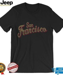 Where I'm From Women's San Francisco Script Black T Shirt