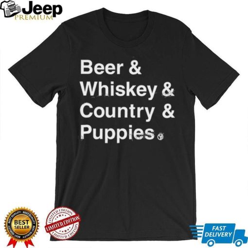 Whiskey Riff Shop Beer Whiskey Country Puppies Shirt