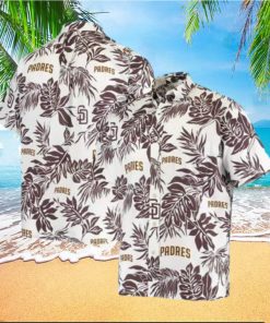 White Aloha San Diego Padres Hawaiian Shirt Tropical Flower Pattern All Over Print HawaiianShirts