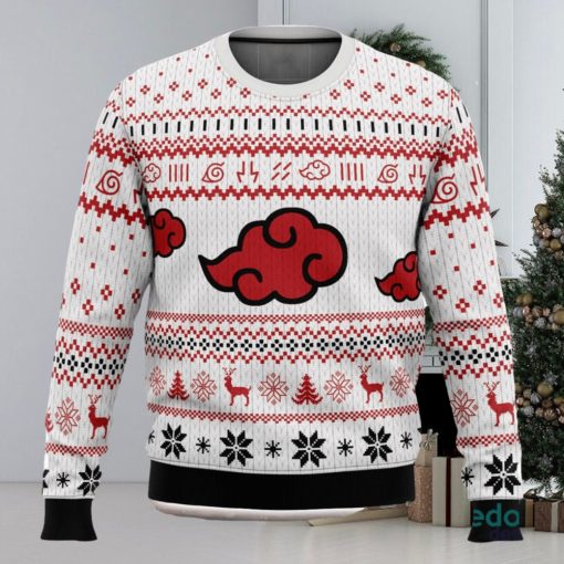 White Christmas Akatsuki 3D Ugly Christmas Sweater Unisex Christmas Sweater For Men And Women