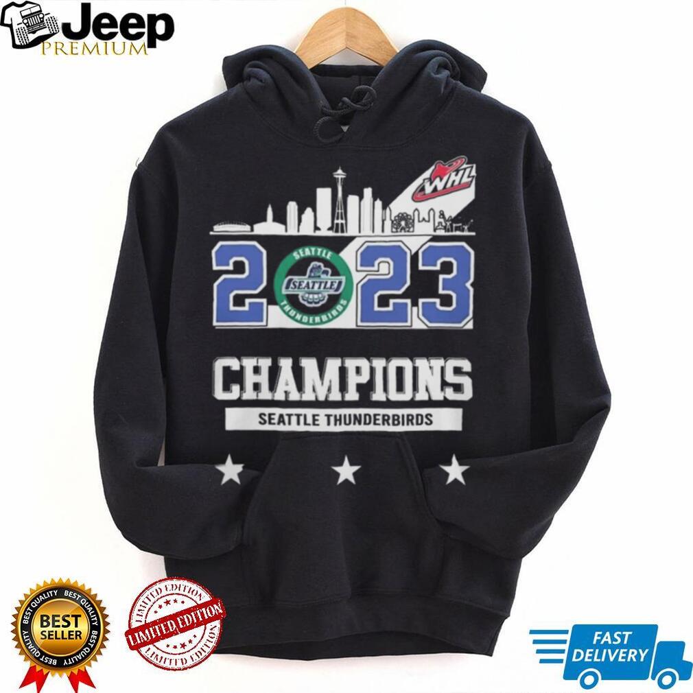 Official Whl Seattle thunderbirds 2023 champions city crewneck t
