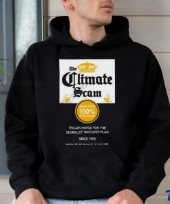 Wide awake media store climate scam trojan horse for the globalist takeover plan art design t shirt