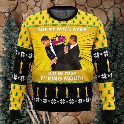 Will Smith Slaps Chris Rock Meme Ugly Sweater