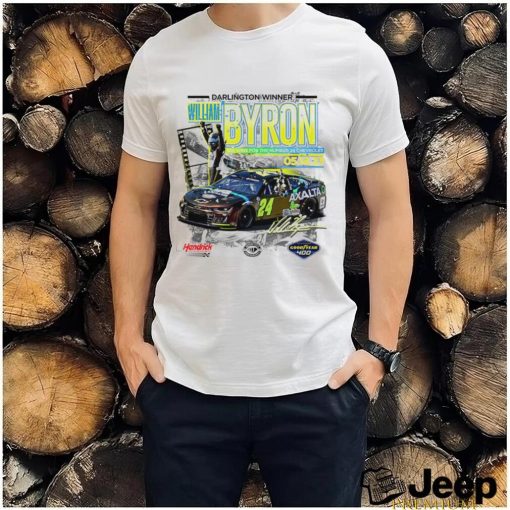 William Byron Checkered Flag Sports 2023 Goodyear 400 Race Winner signature shirt