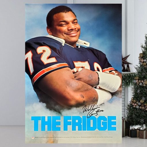 William Perry The Fridge Chicago Bears Nfl Football Vintage Original Poster