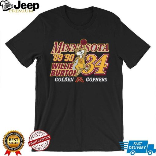 Willie Burton ’89 ’90 Minnesota Golden Gophers shirt