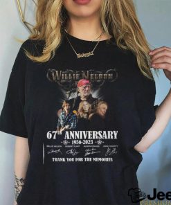 Willie Nelson 67th Anniversary 1956 – 2023 Thank You For The Memories T Shirt