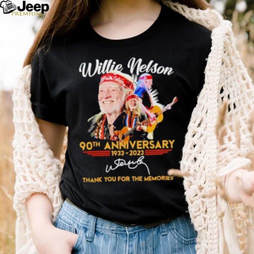 Willie Nelson 90Th Anniversary 1933 2023 thank you for the memories signature shirt