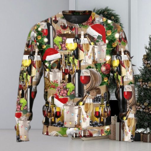 Wine For A Night Ugly Christmas Sweater