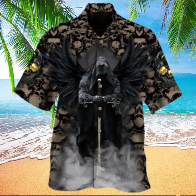 Winged Skull Hawaiian Shirt