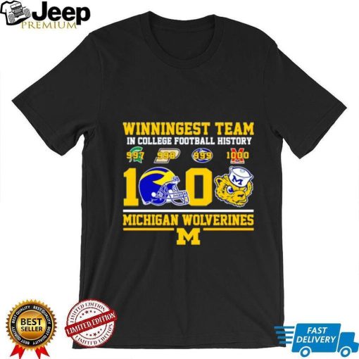 Winningest team in College football history 1000 Michigan Wolverines shirt