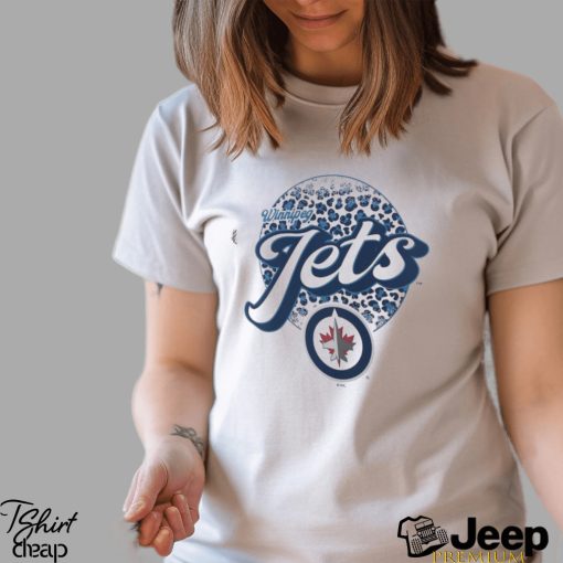 Winnipeg Jets Leopard Print Long Sleeve T Shirt