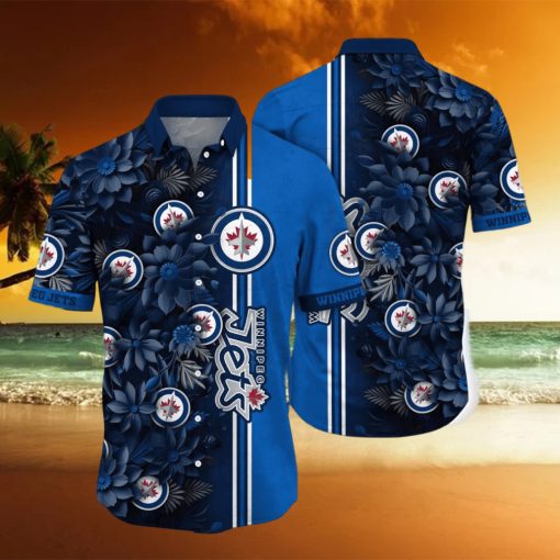 Winnipeg Jets NHL Flower Hawaiian Shirt For Men Women Great Gift For Real Fans