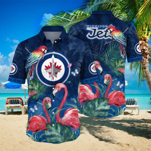 Winnipeg Jets NHL Hawaiian Shirt Camping Aloha Shirt