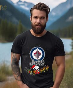 Winnipeg Jets NHL Santa Snoopy and Woodstock Christmas T Shirt