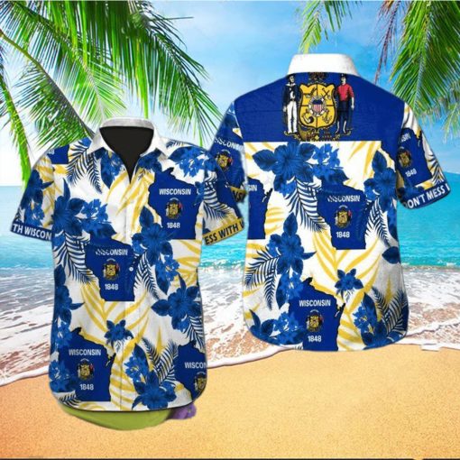 Wisconsin Authentic Beach Sunset Hawaiian Shirt