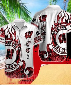 Wisconsin Badgers NCAA For Sport Fans All Over Printed Vacation Hawaiian Shirt