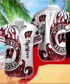 Wisconsin Badgers NCAA For Sport Fans All Over Printed Vacation Hawaiian Shirts