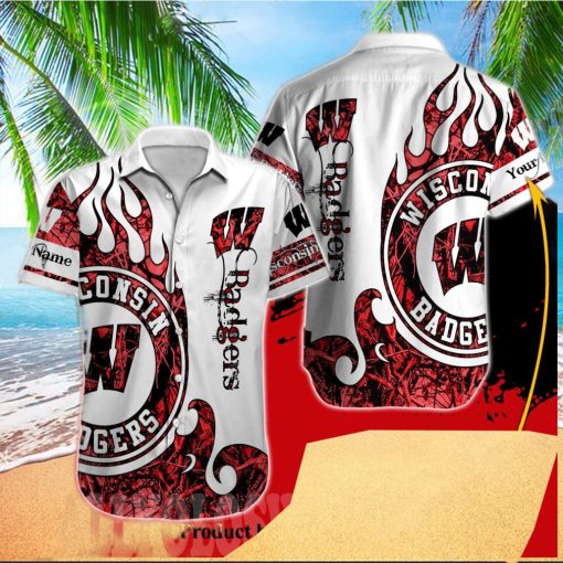 Wisconsin Badgers NCAA For Sport Fans All Over Printed Vacation Hawaiian Shirts