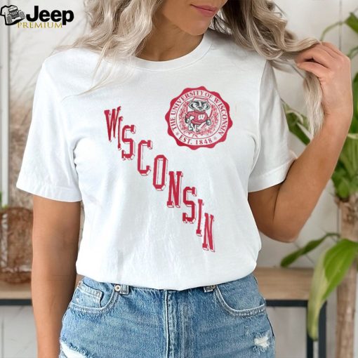 Wisconsin Badgers Pressbox Women’s Shoreline Sundown Pullover Sweatshirt   White