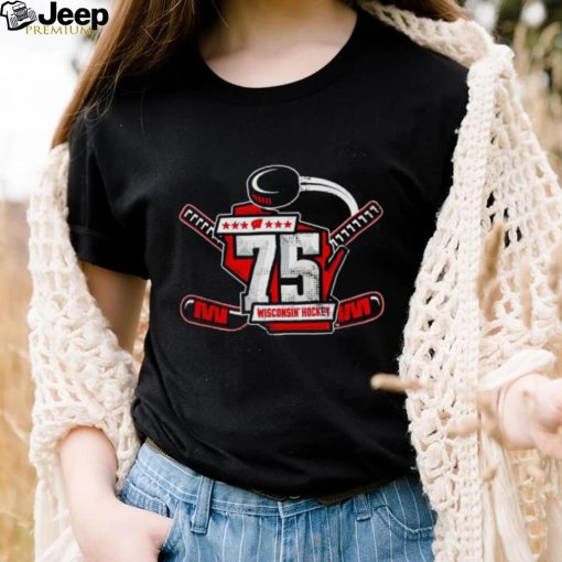 Wisconsin Badgers hockey 75th anniversary shirt