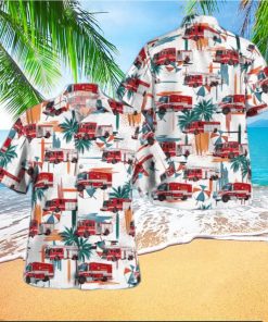 Wisconsin Milwaukee Fire Department Summer Aloha And Beach Short hawaiian shirt