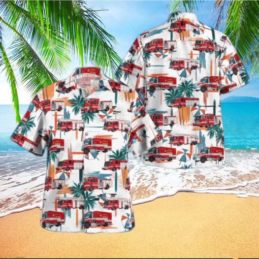 Wisconsin Milwaukee Fire Department Summer Aloha And Beach Short hawaiian shirt