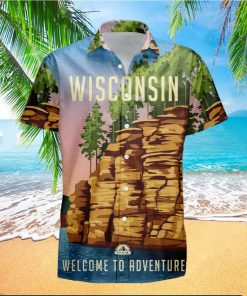 Wisconsin Retro Style Travel Summer 3D Hawaiian Shirt Gift For Men And Women Fans hawaiian shirt