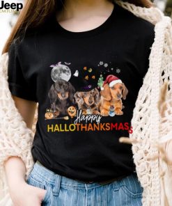 Witch Dachshund Halloween, Dachshund Christmas – Happy Hallothanksmas