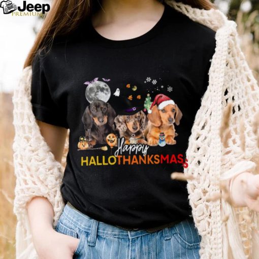 Witch Dachshund Halloween, Dachshund Christmas – Happy Hallothanksmas