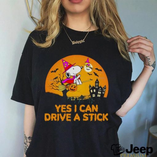 Witch Snoopy and Woodstock Yes I Can Drive a Stick Halloween 2023 shirt