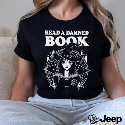 Witch girl new worlds read a book Halloween shirt