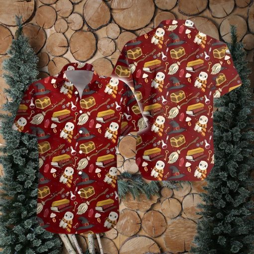 Wizard Fabric Items Harry Potter All Over Print Red Hawaiian Shirt