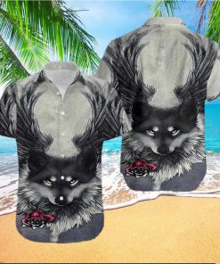 Wolf And Rose Hawaiian Shirt