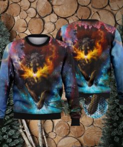 Wolf Blink Full Print 3D Ugly Sweater Christmas Gift Sweater