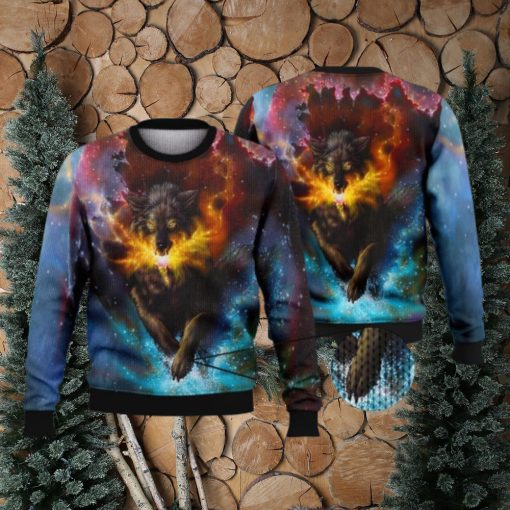 Wolf Blink Full Print 3D Ugly Sweater Christmas Gift Sweater