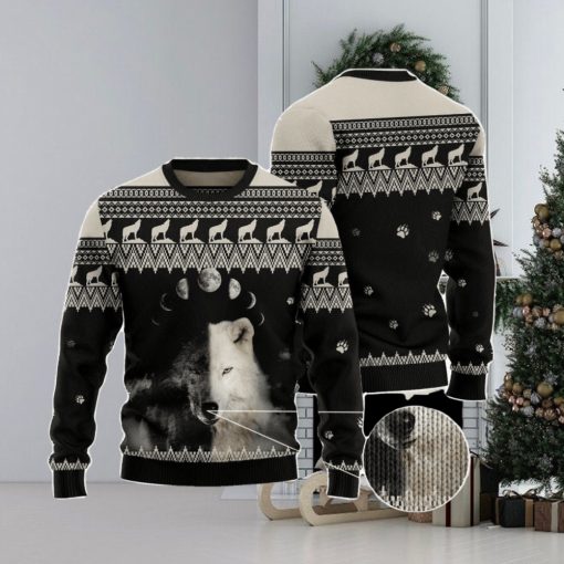 Wolf Day And Night Family Gift Ugly Christmas Sweater